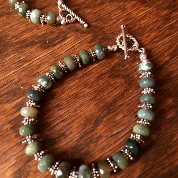 Moss Agate necklace with ‘Happy Buddha’ pendant! - Picture 2 of 3